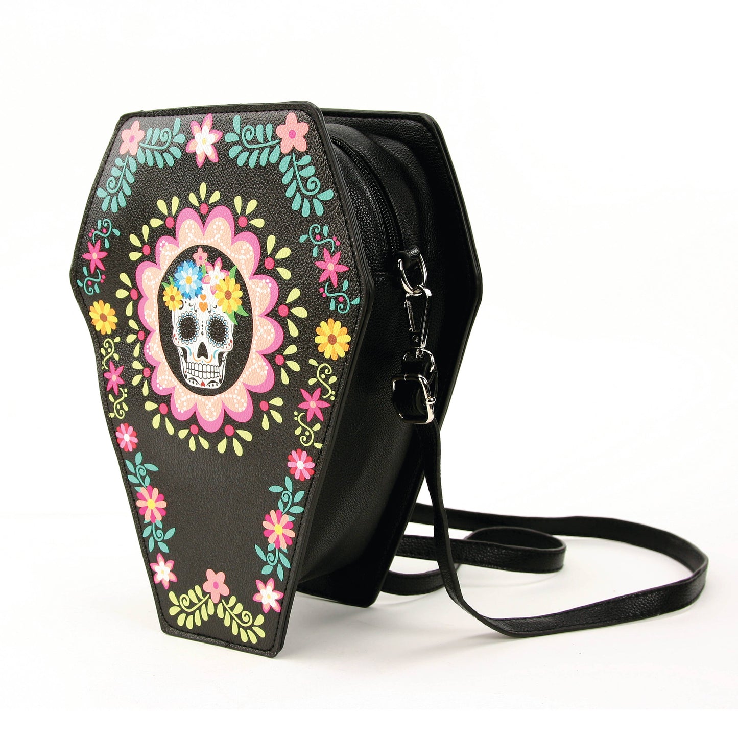 Sugar Skull Coffin Convertible Crossbody Backpack
