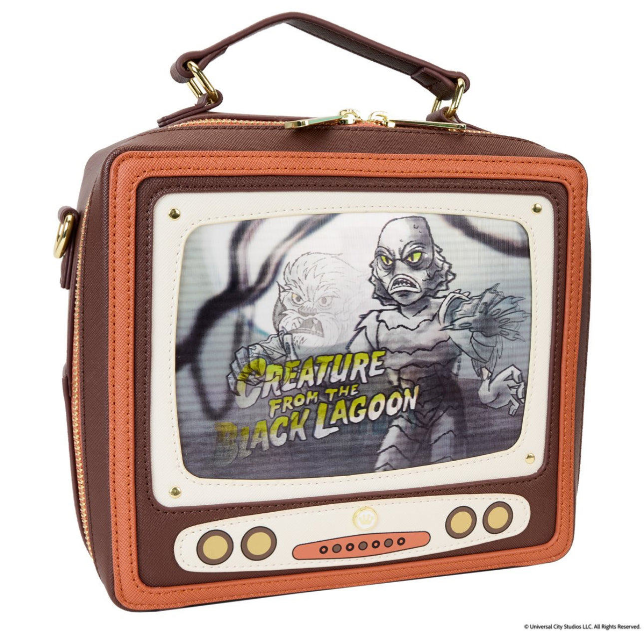 Universal Monsters Vintage TV Triple Lenticular Crossbody Bag