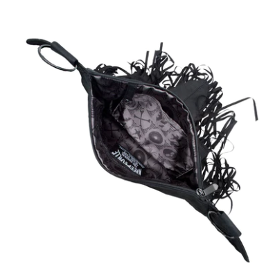 Bat wing fringe handbag