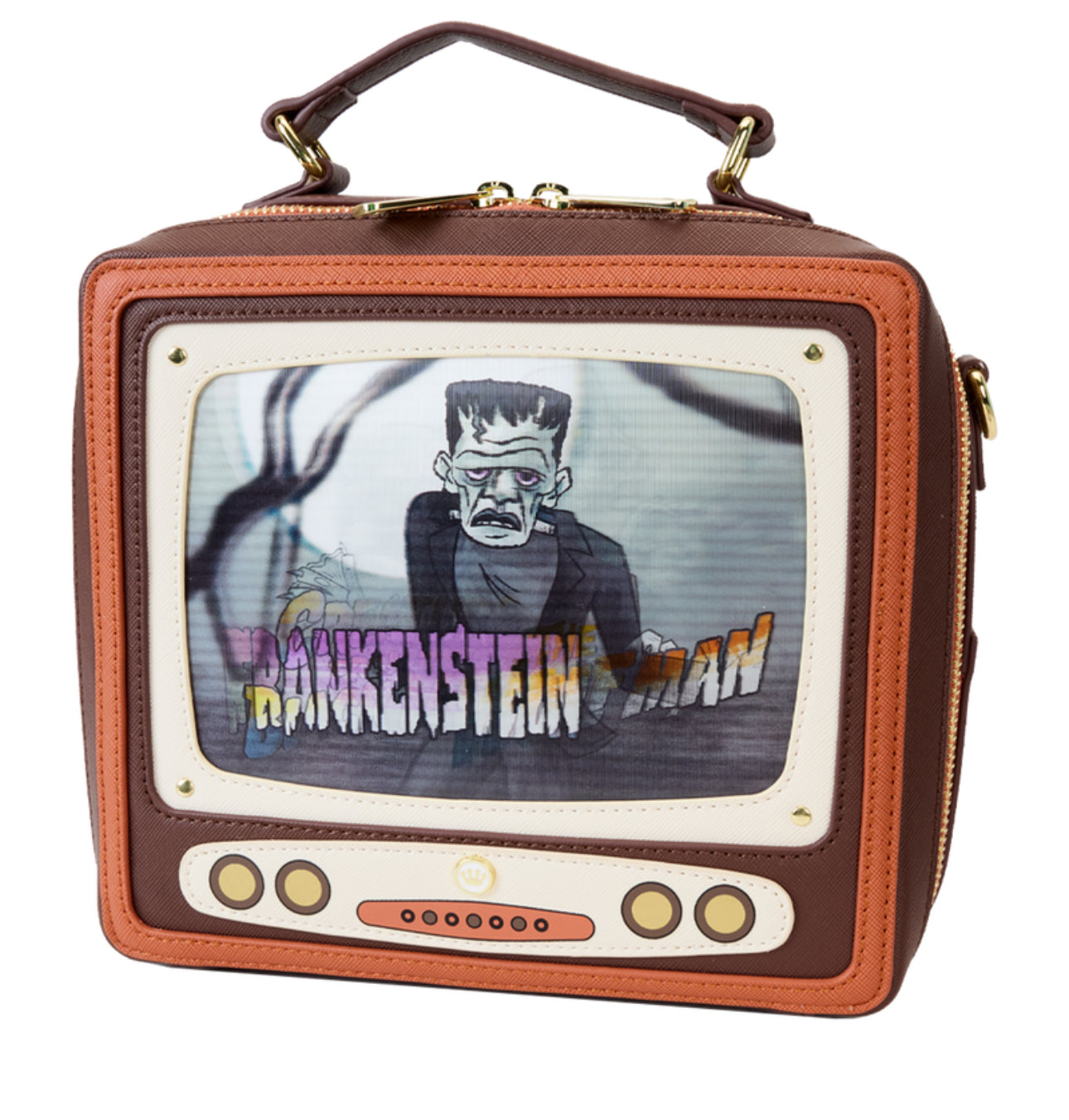 Universal Monsters Vintage TV Triple Lenticular Crossbody Bag
