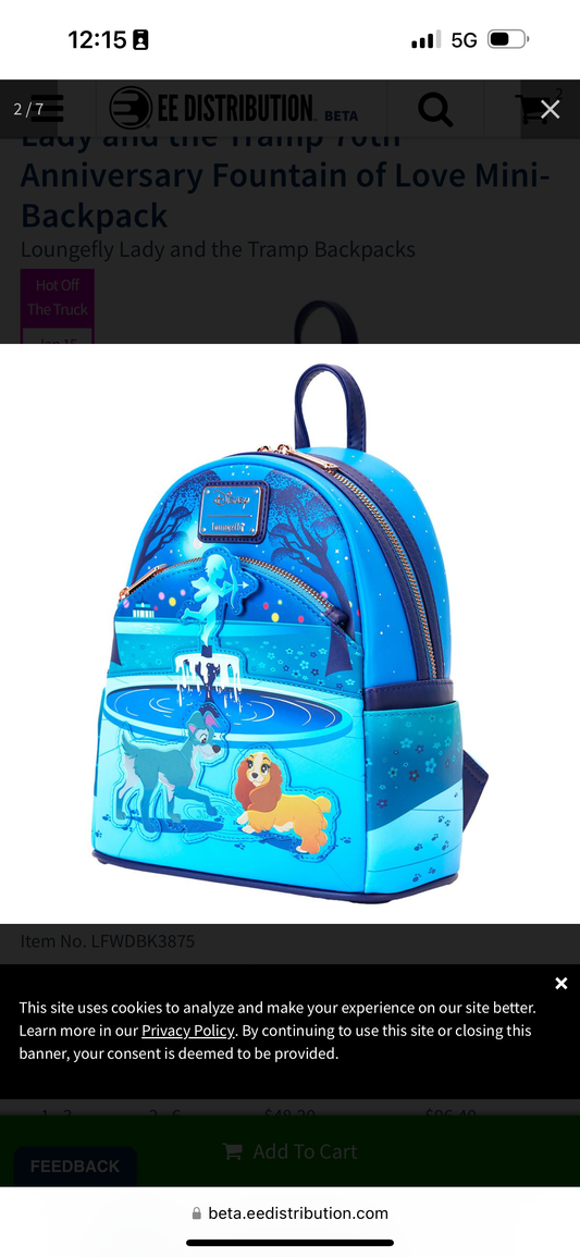 Lady and the Tramp 70th Anniversary Mini Backpack