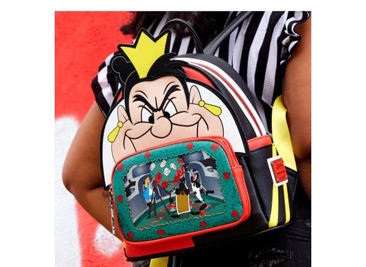 Loungefly Alice in Wonderland Queen of Hearts Villains Scene Mini Backpack