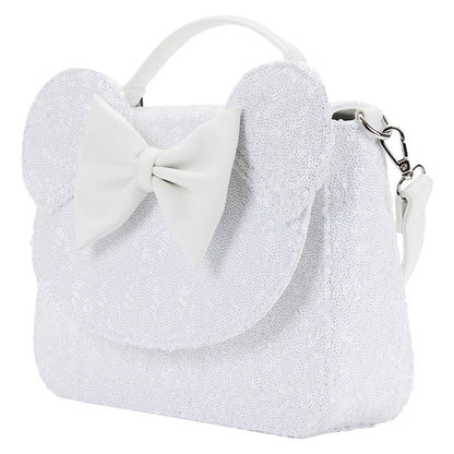 Loungefly Minnie Mouse Sequin Wedding Crossbody Bag