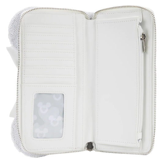Loungefly Minnie Mouse Sequin Wedding Zip Around Wallet