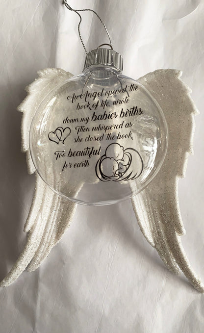Angel Wing Memorial Ornament