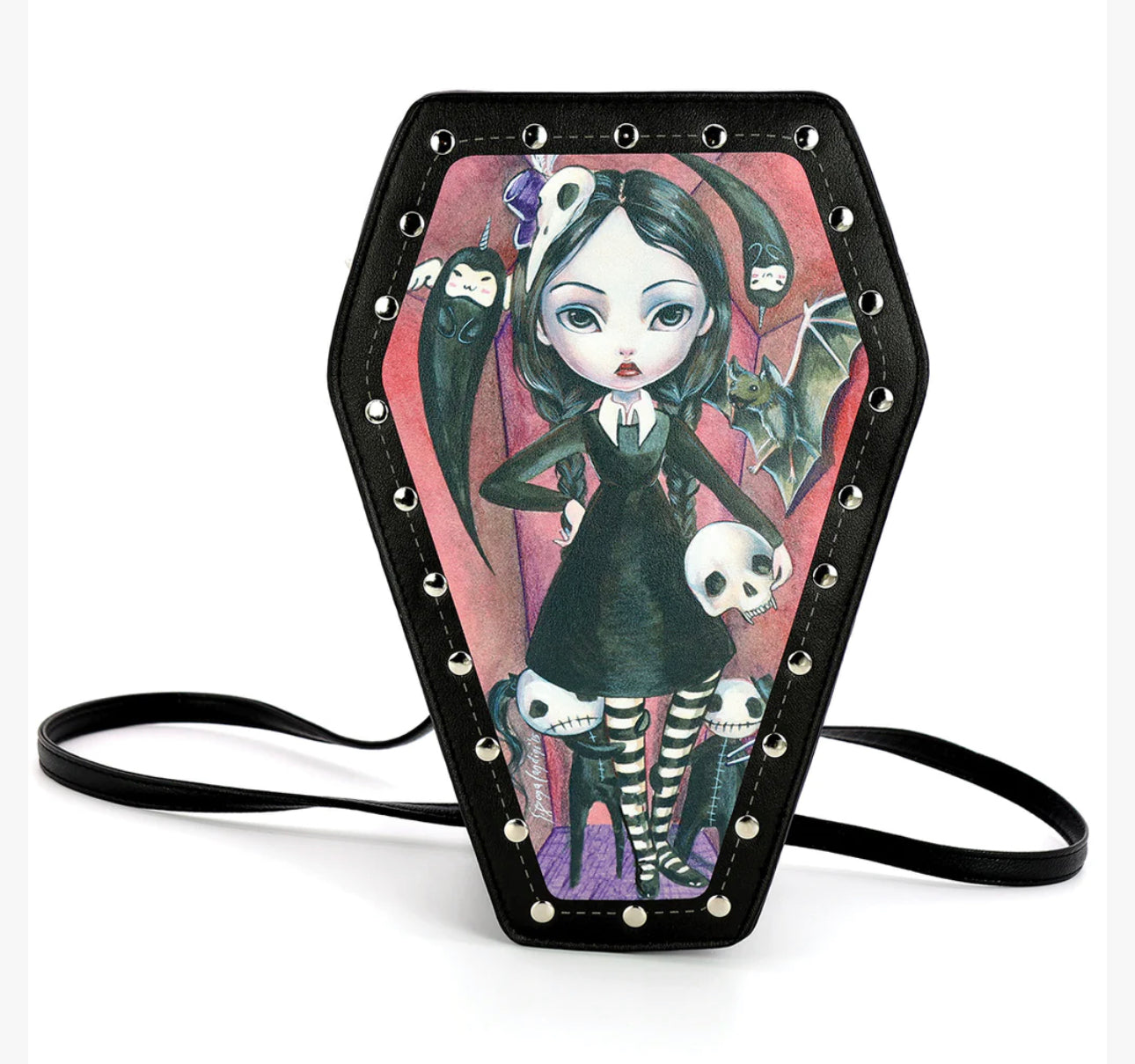 Coffin Girl Mini Backpack In Vinyl