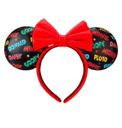 Mickey & Friends Classic All-Over Print Mini Backpack With Ear Headband