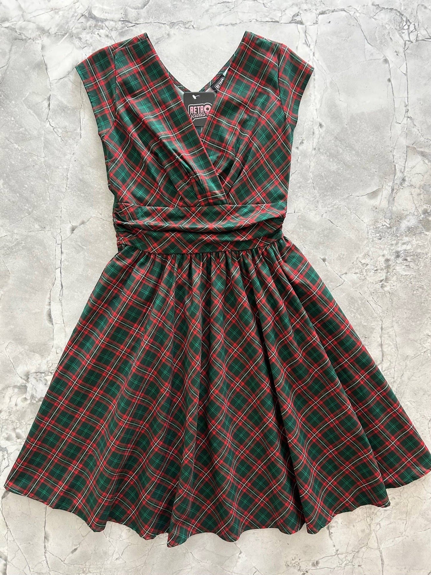 Holiday Plaid Greta Dress: XL