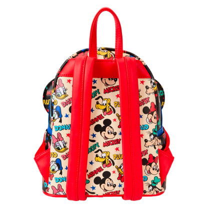 Mickey & Friends Classic All-Over Print Mini Backpack With Ear Headband