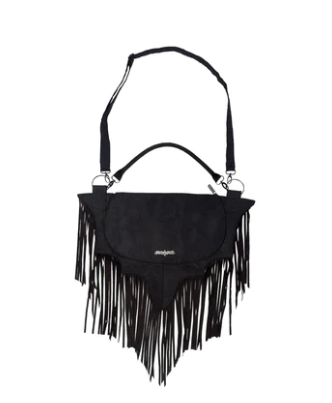 Bat wing fringe handbag