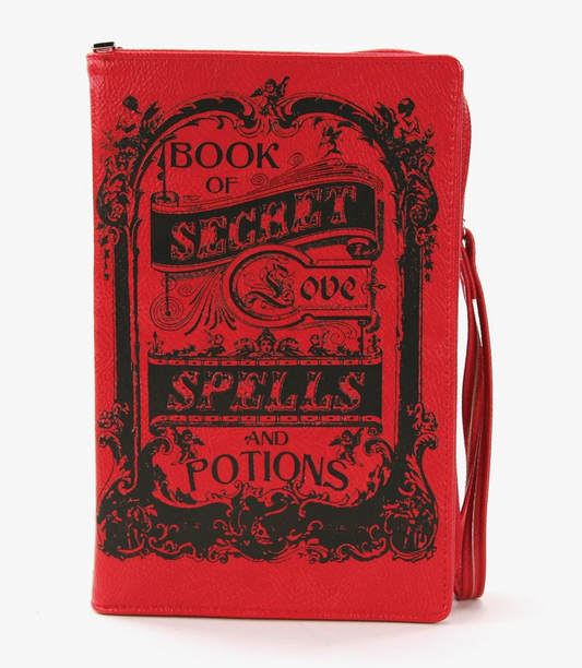 Book of Spells For Love Book Clutch Bag