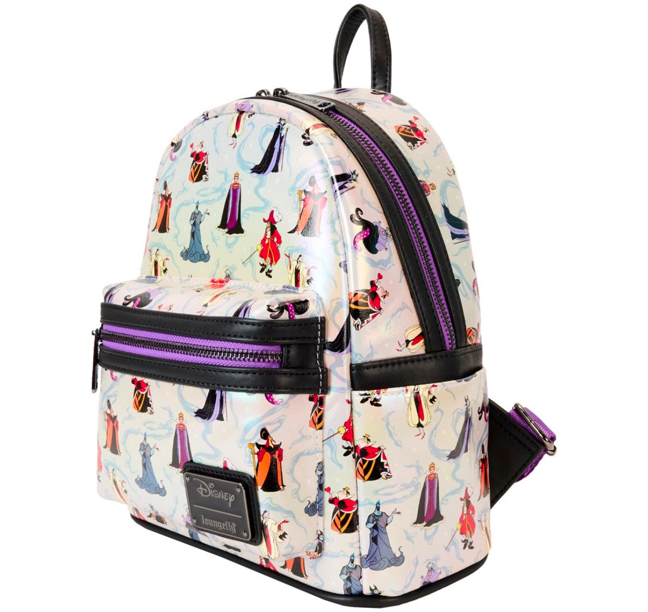 Disney Villains Iridescent All-Over Print Mini Backpack