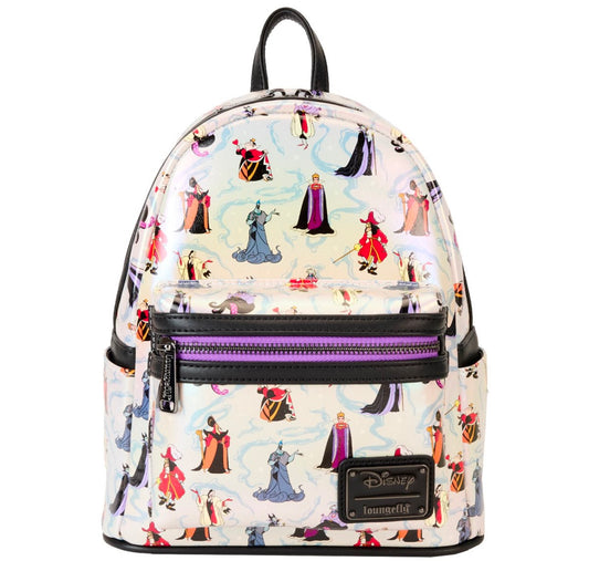 Disney Villains Iridescent All-Over Print Mini Backpack