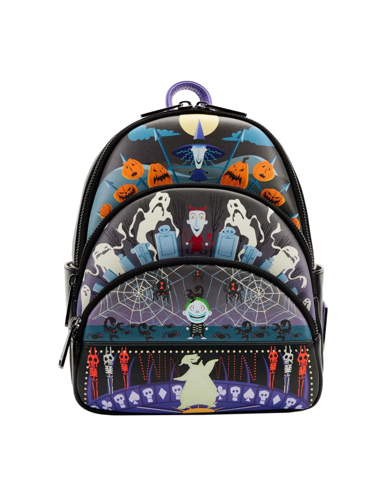 Loungefly The Nightmare Before Christmas Glow Triple Pocket Mini Backpack