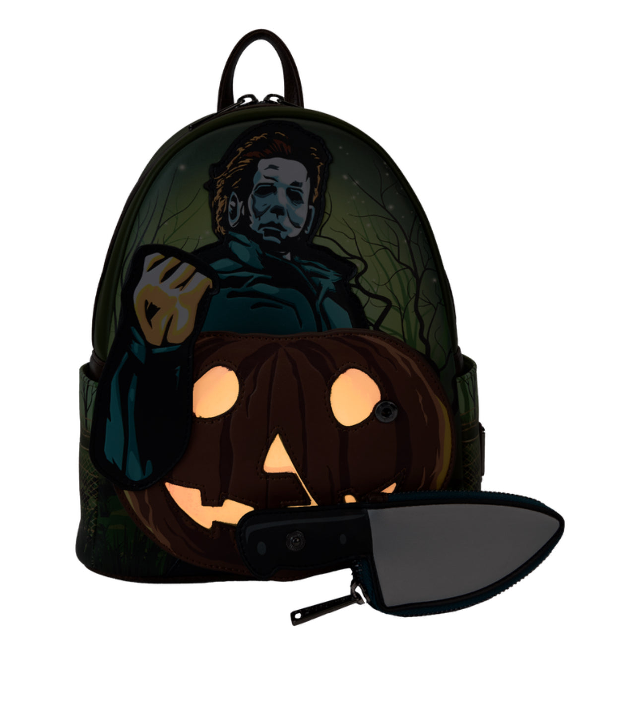 Halloween Michael Myers Pumpkin Glow Mini Backpack With Coin Bag
NEW