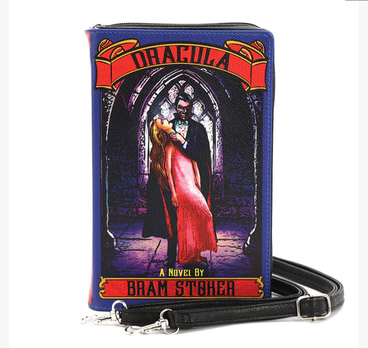 Colored Dracula Book Clutch Bag In Vinyl