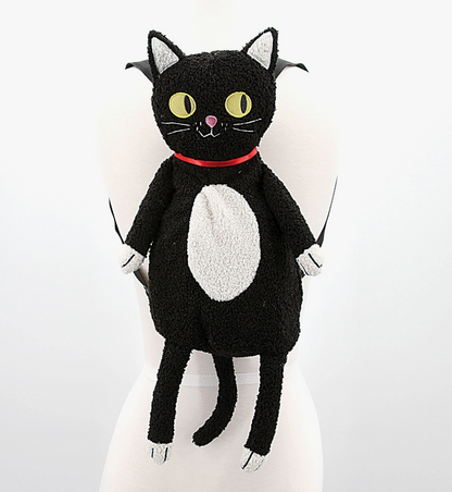 Furry Black Cat Backpack