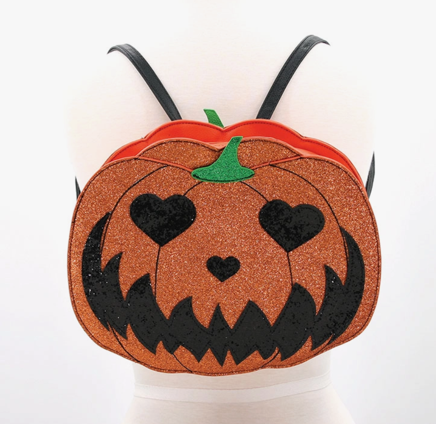 Glittery Jack O Lantern Backpack