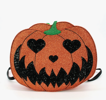 Glittery Jack O Lantern Backpack