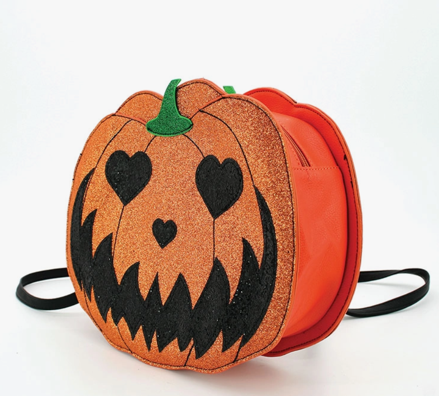 Glittery Jack O Lantern Backpack