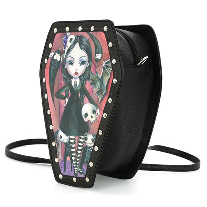 Coffin Girl Mini Backpack In Vinyl