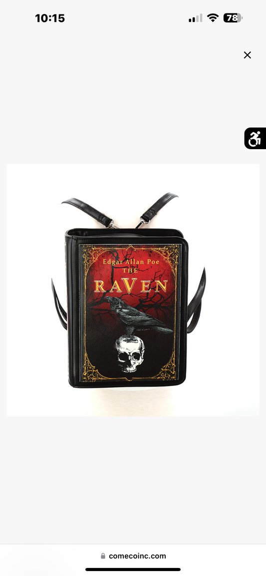 The Raven Vintage Book Backpack In Vinyl
