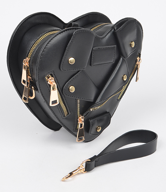 Heart Shaped Leather Jacket bag