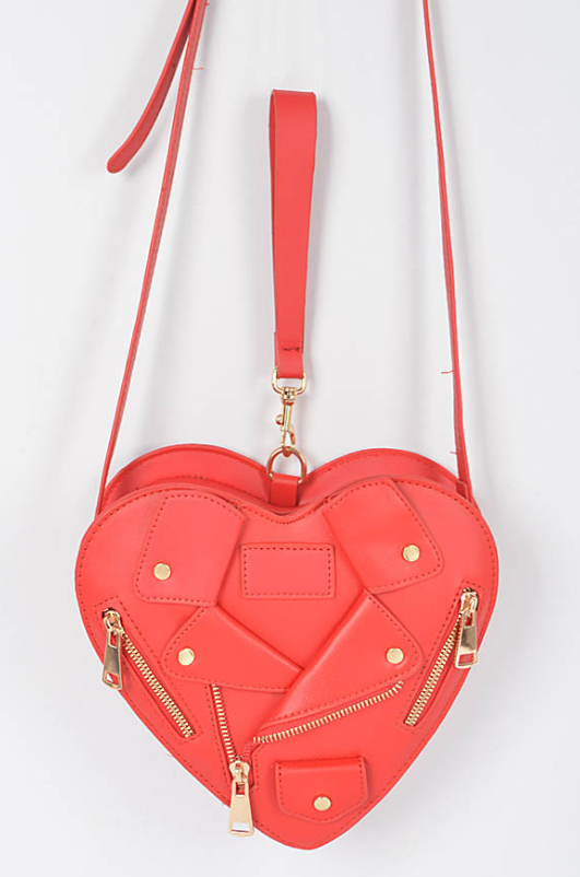 Heart Shaped Leather Jacket bag
