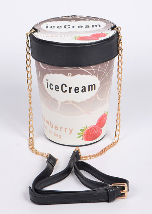 Strawberry Ice Cream tub Crossbody