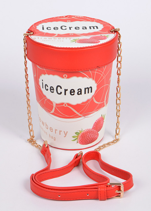Strawberry Ice Cream tub Crossbody