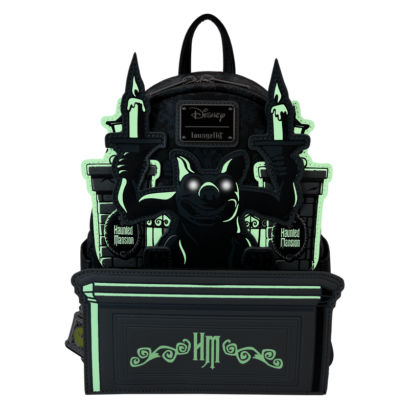 The Haunted Mansion Gargoyle Wallpaper Light Up Glow Mini Backpack
