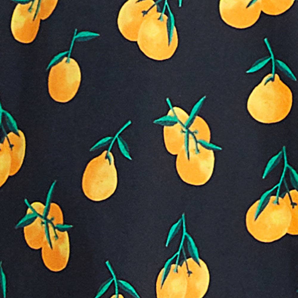 20324 | Kim | Fit & Flare Off-Shoulder Dress With Pockets: Black Orange