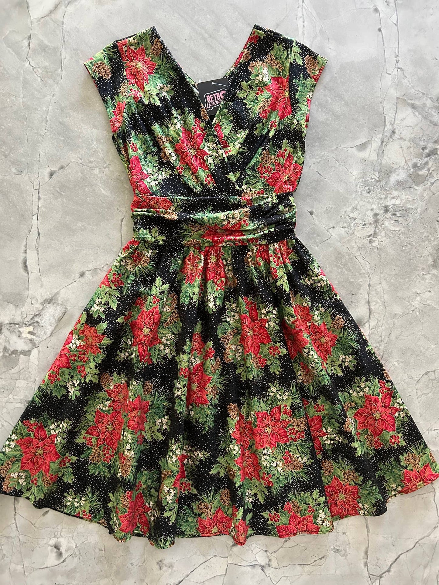 Poinsettia Greta Dress: XL