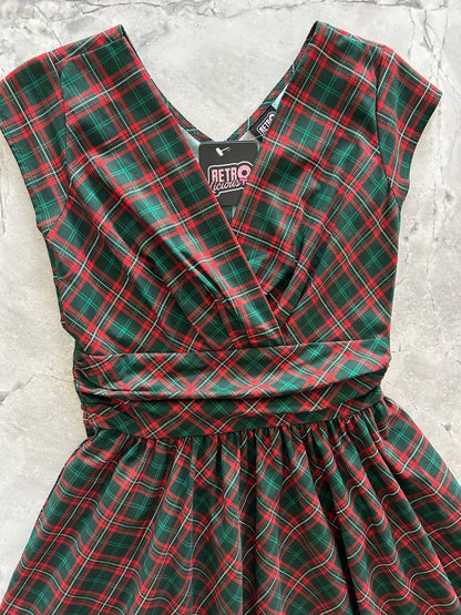 Holiday Plaid Greta Dress: XL