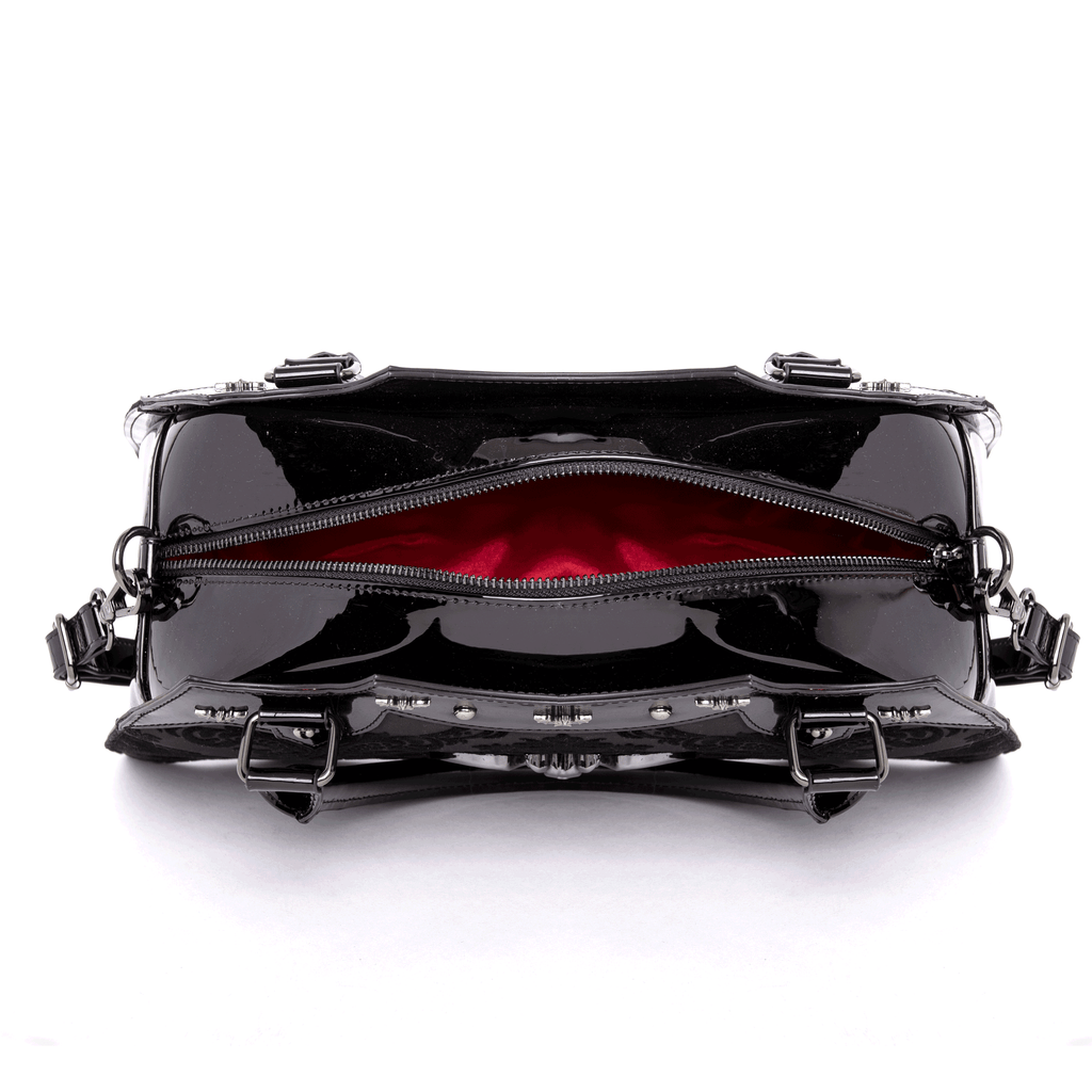 Damask Bat Handbag In Black