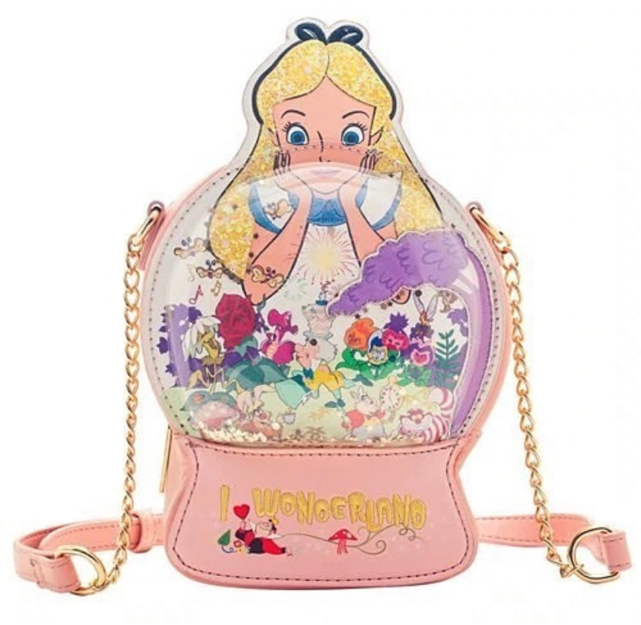 Alice in Wonderland snow globe Crossbody