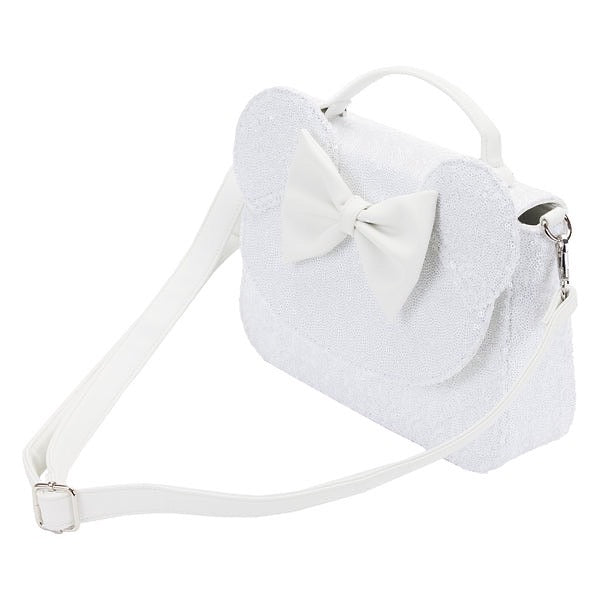 Loungefly Minnie Mouse Sequin Wedding Crossbody Bag