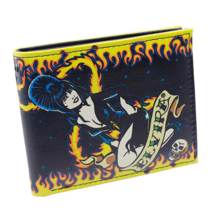 Elvira Flame Tattoo Bi Fold Wallet
