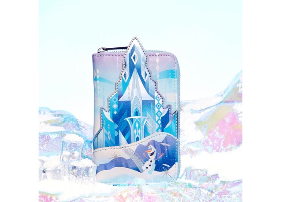 Loungefly Frozen Queen Elsa Castle Zip Around Wallet