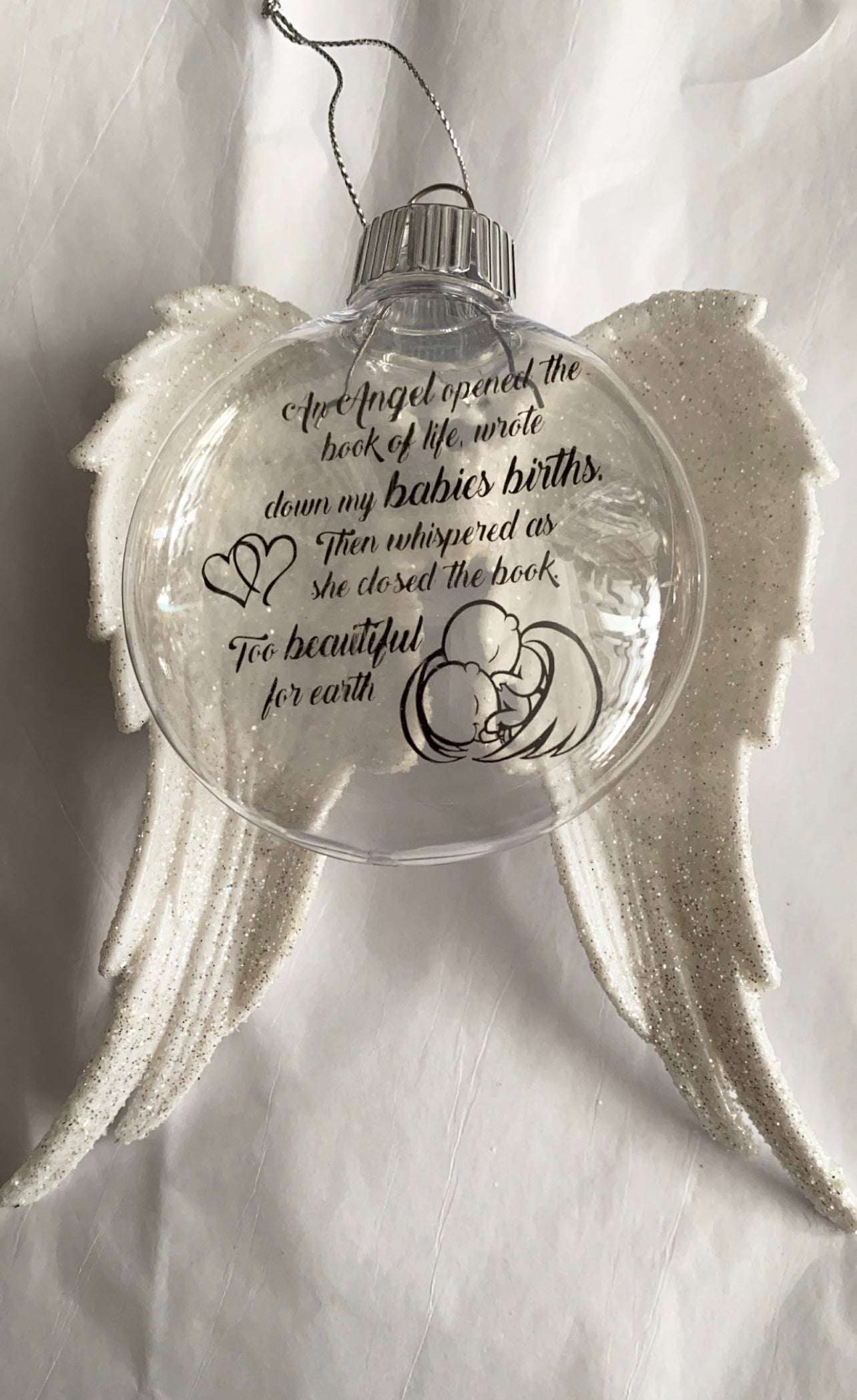 Angel Wing Memorial Ornament