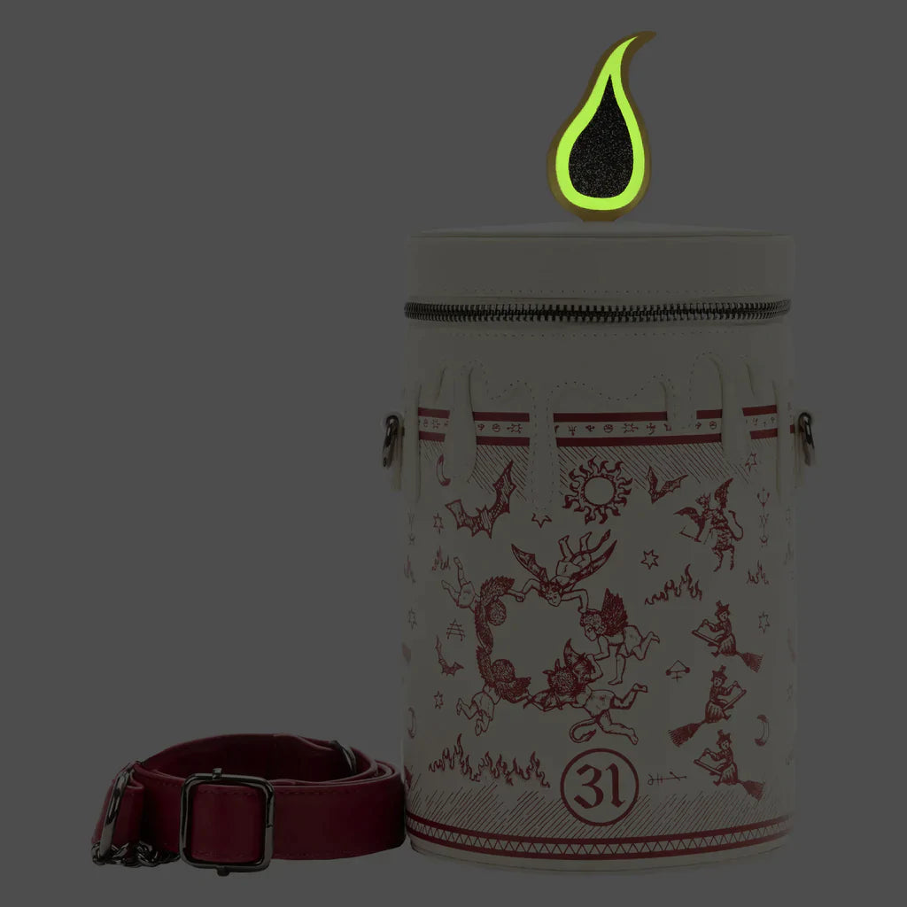 Hocus Pocus Black Flame Glow Candle Crossbody Bag