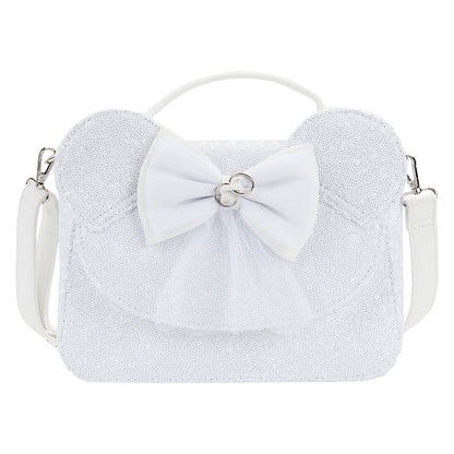 Loungefly Minnie Mouse Sequin Wedding Crossbody Bag