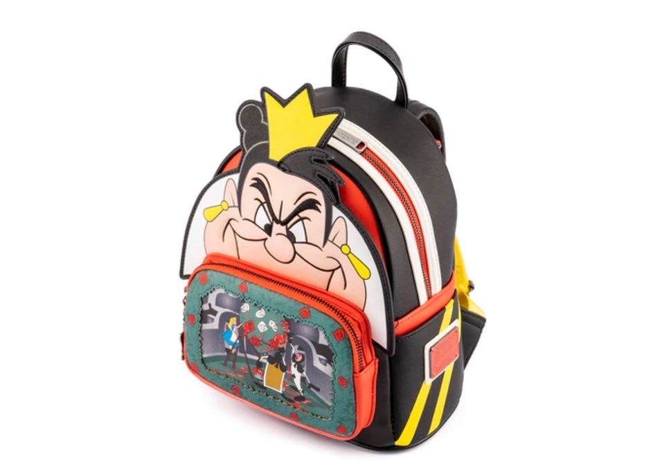Loungefly Alice in Wonderland Queen of Hearts Villains Scene Mini Backpack