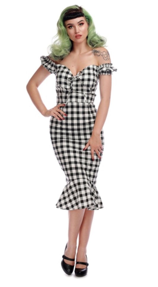 Vintage Gingham Mermaid Tail